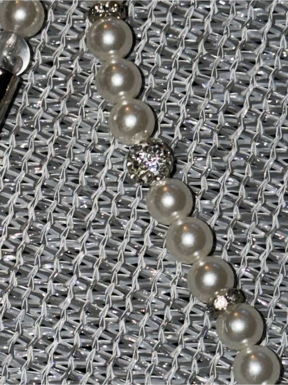 elegant pearl beaded pet leash and collar set